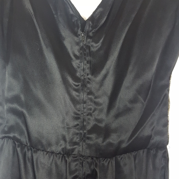 VTG Satin Metallic Prom Party Dress Gold Brown SZ S - Picture 6 of 6